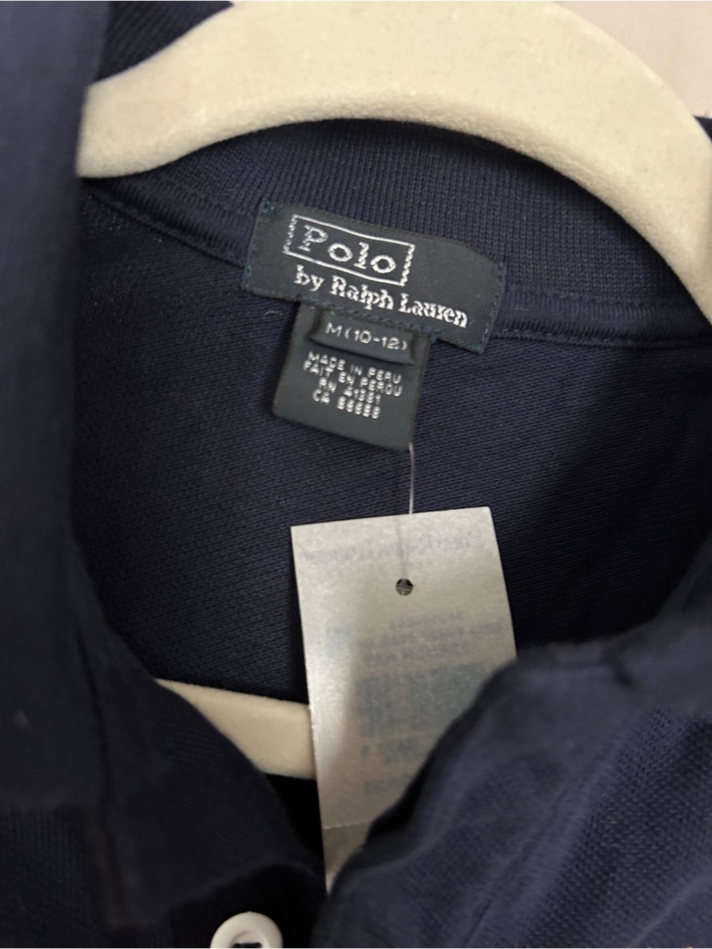 Polo by Ralph Lauren Navy, Green & Yellow Diagonal Stripe Polo - Picture 4 of 4